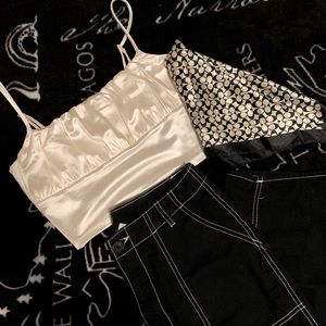 H&M contrast stitch black pants!